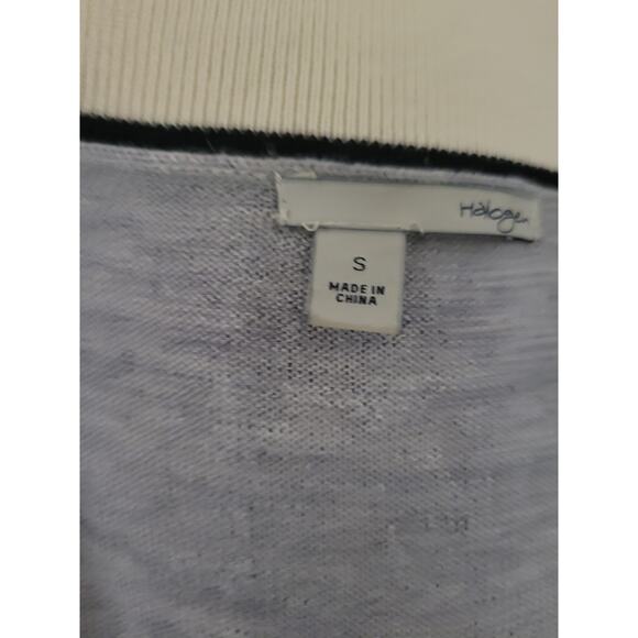 Halogen Gray Black Cream Button Down 100% Merino Wool Cardigan, Sz S - Picture 5 of 8